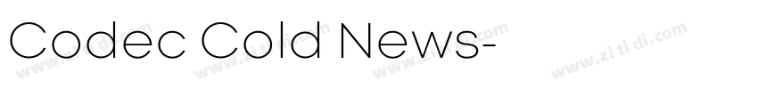 Codec Cold News字体转换